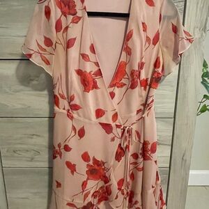 All in Favor Pink Wrap Dress